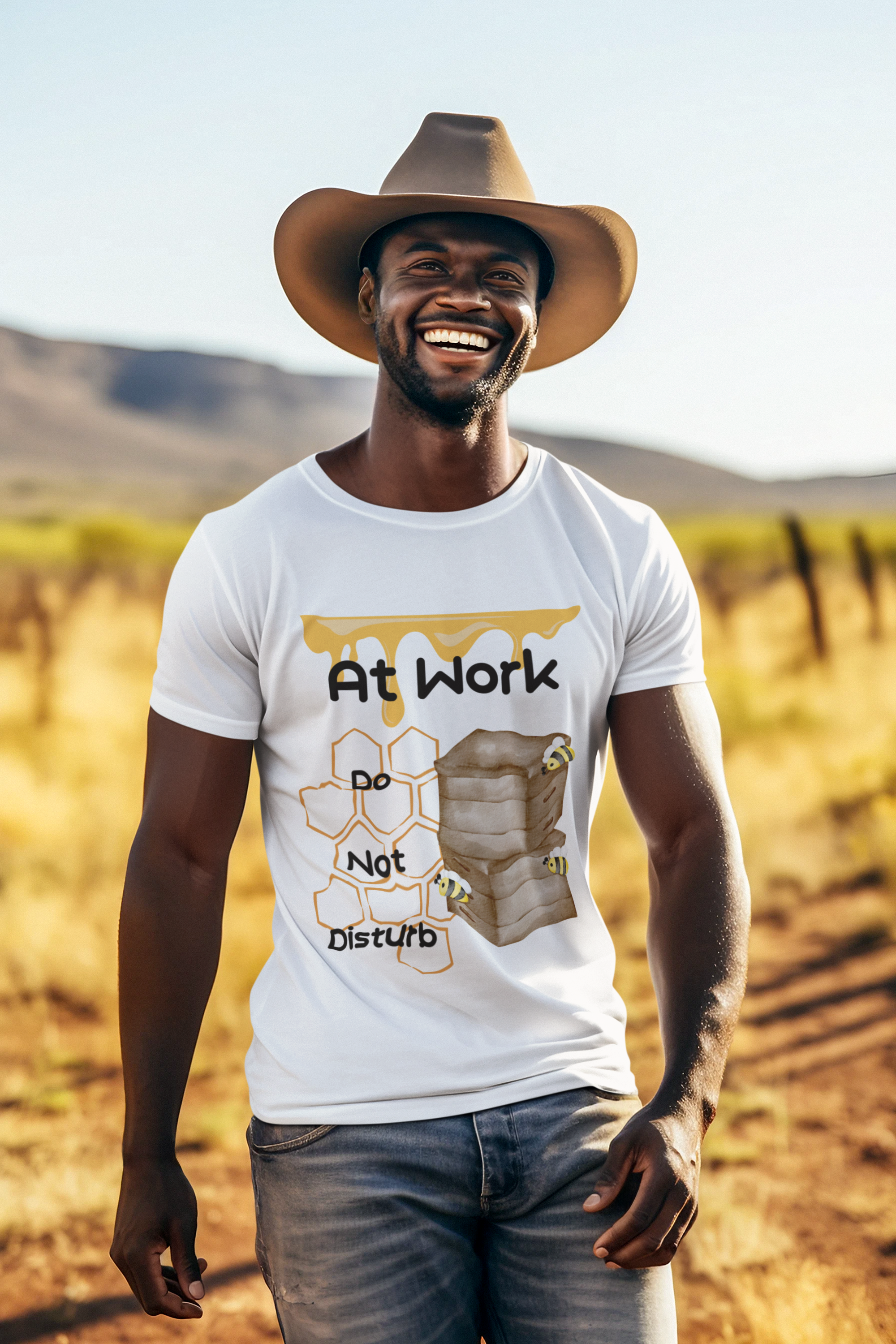 At Work- Do Not Disturb- Unisex Premium t-shirt