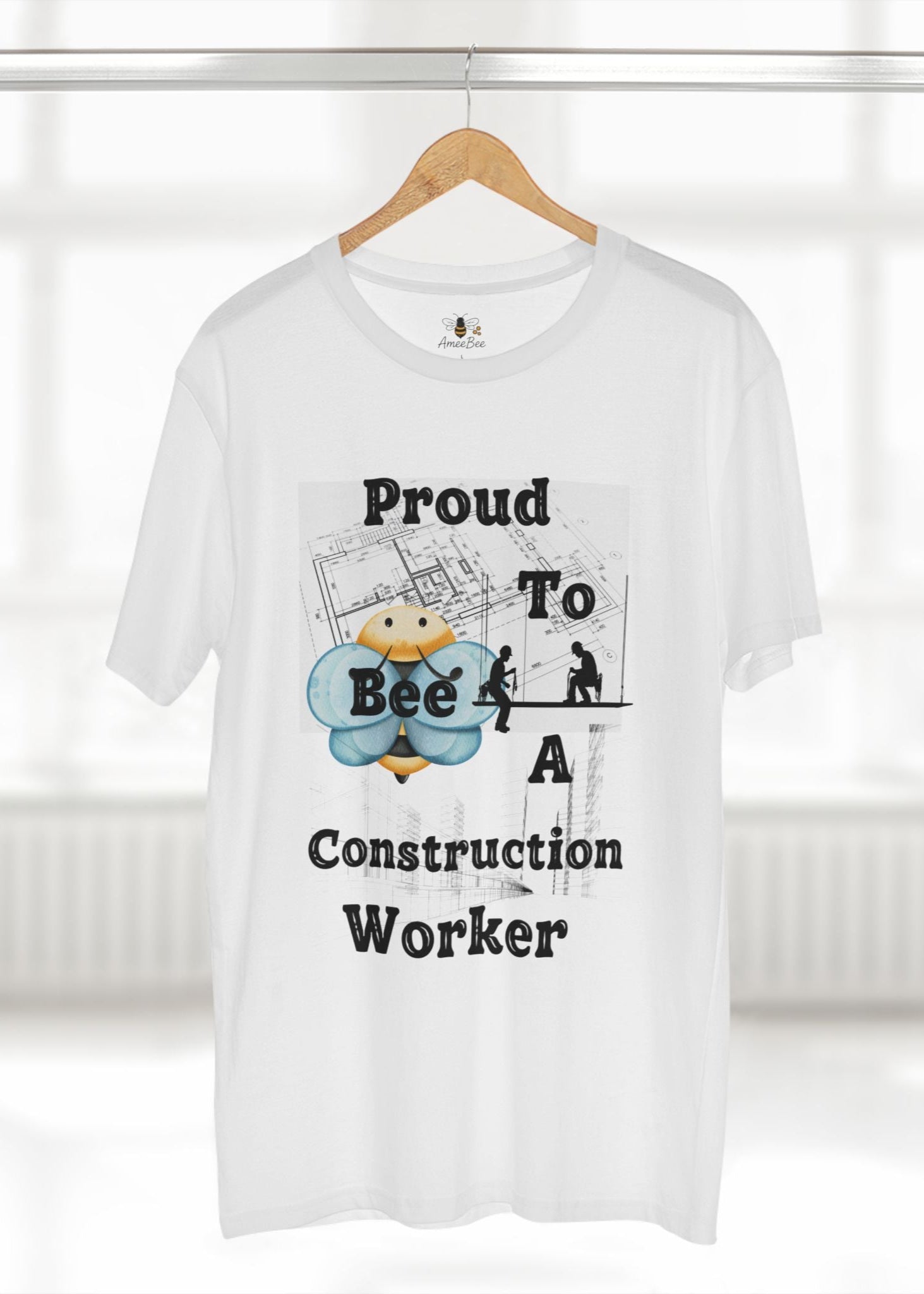 Proud to Bee a Construction Worker - Premium T-Shirt