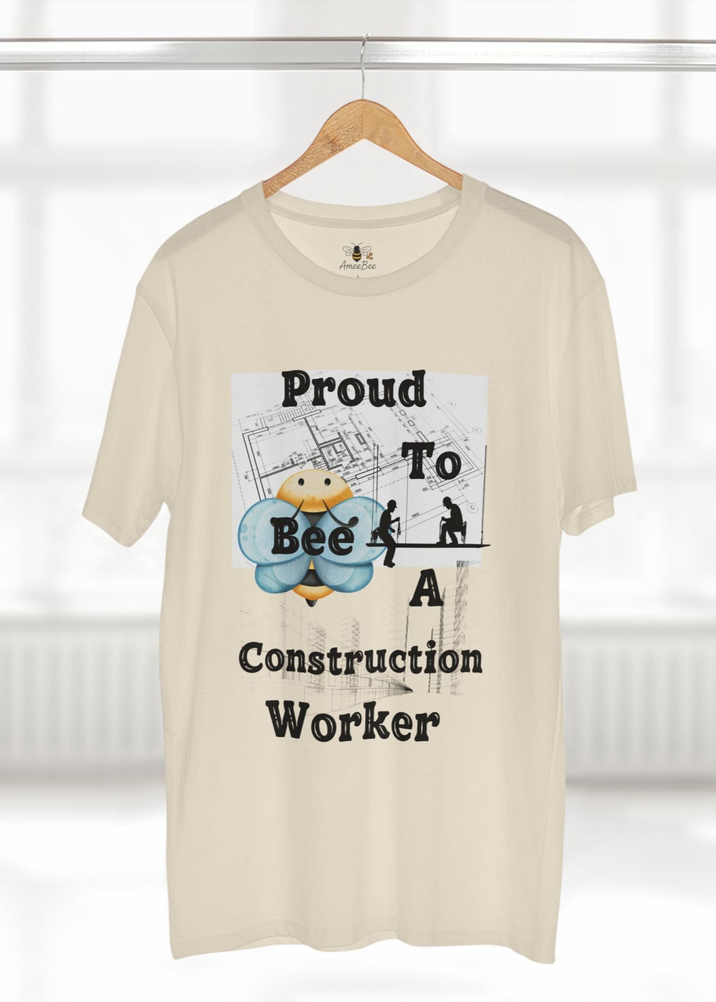 Proud to Bee a Construction Worker - Premium T-Shirt