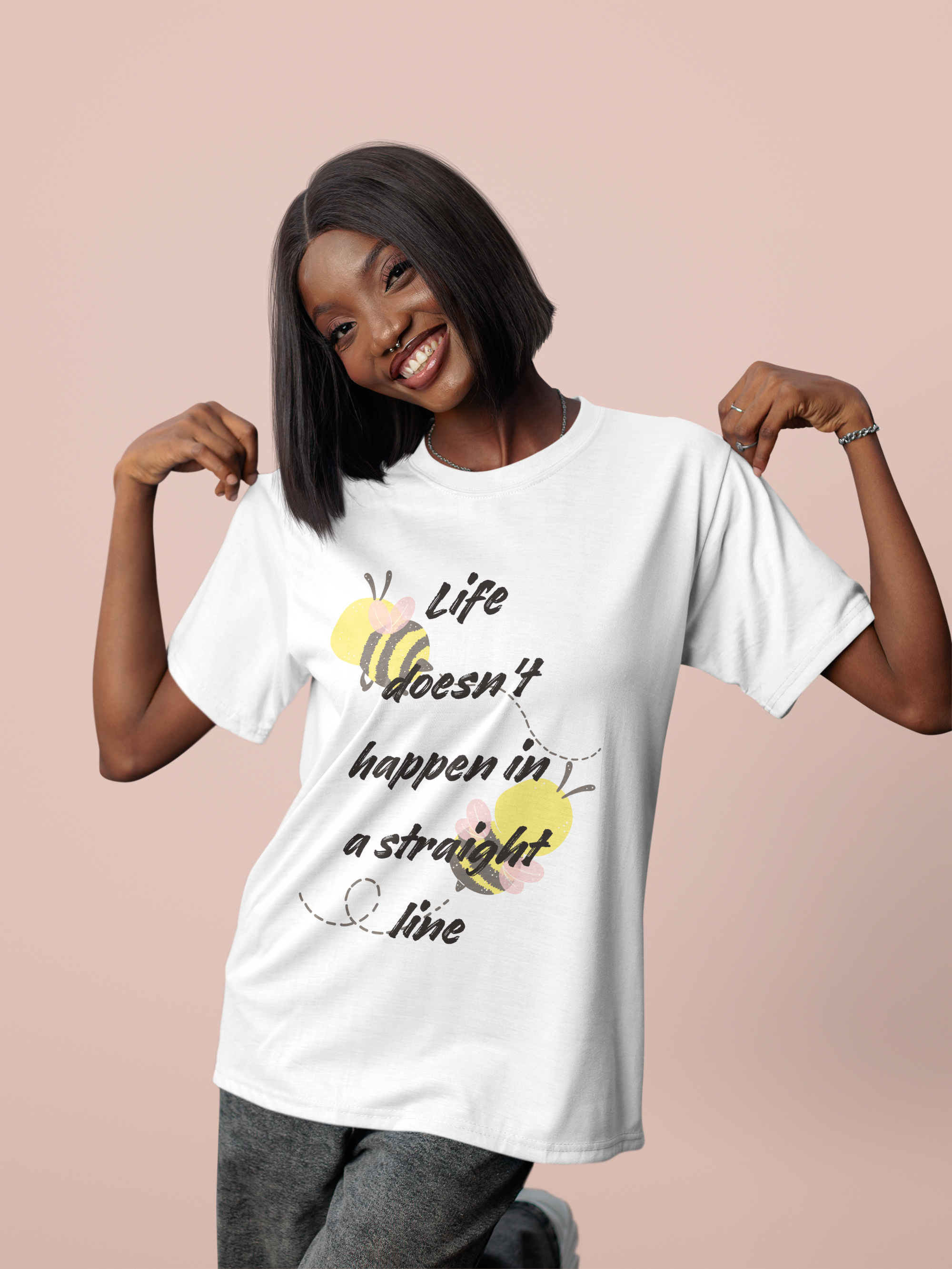 Life Doesn’t Happen in a Straight Line- Unisex Premium t-shirt
