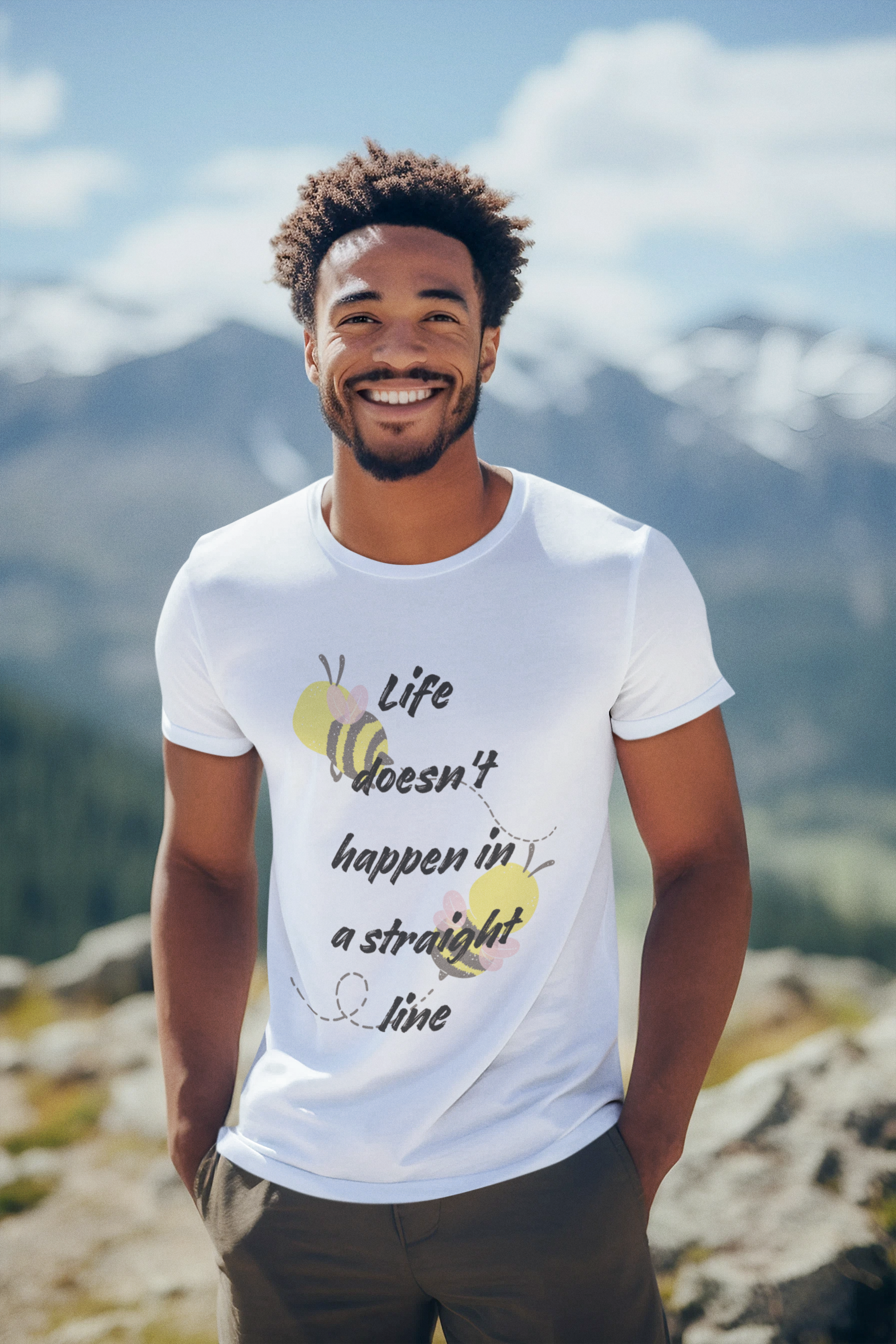 Life Doesn’t Happen in a Straight Line- Unisex Premium t-shirt