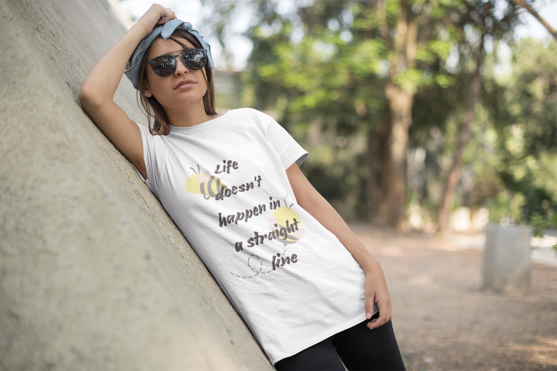 Life Doesn’t Happen in a Straight Line- Unisex Premium t-shirt