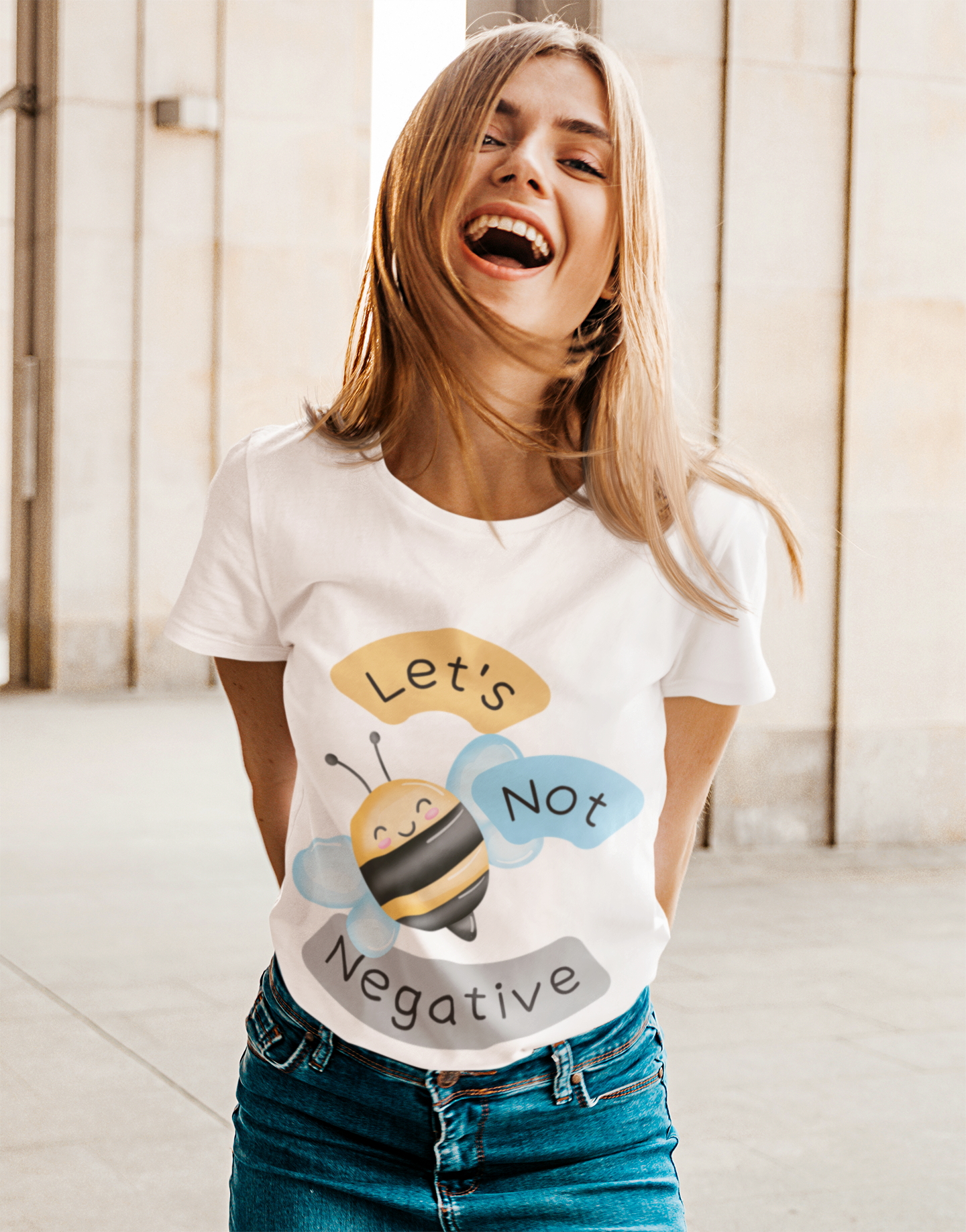Let's Not Bee Negative -Unisex Premium t-shirt