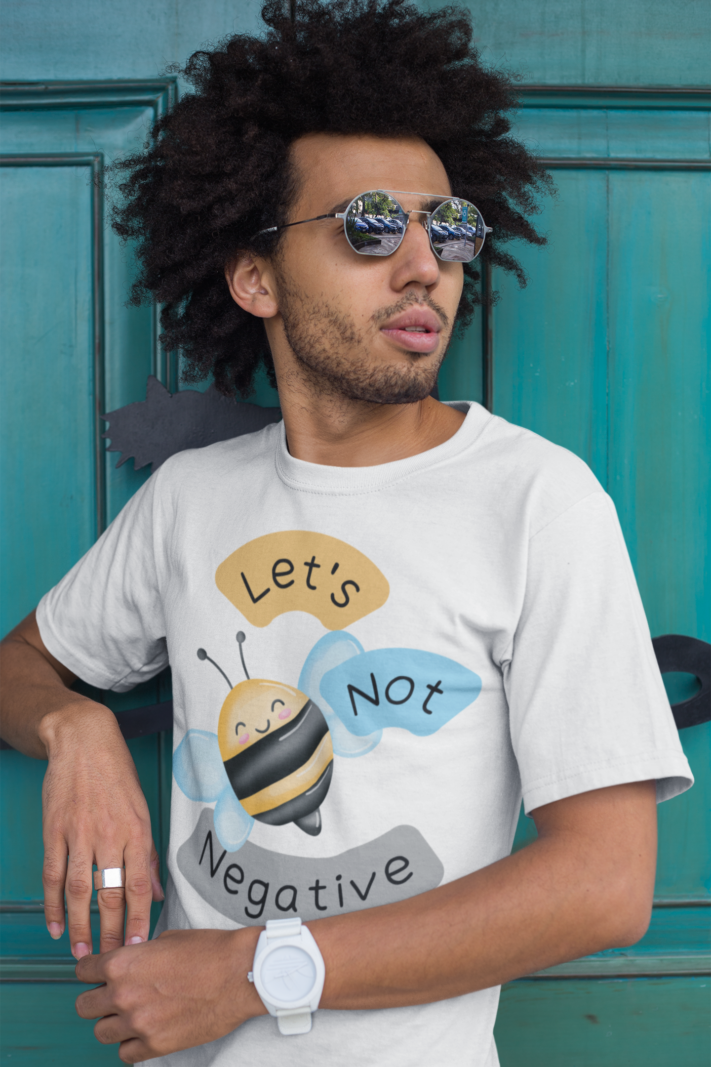 Let's Not Bee Negative -Unisex Premium t-shirt