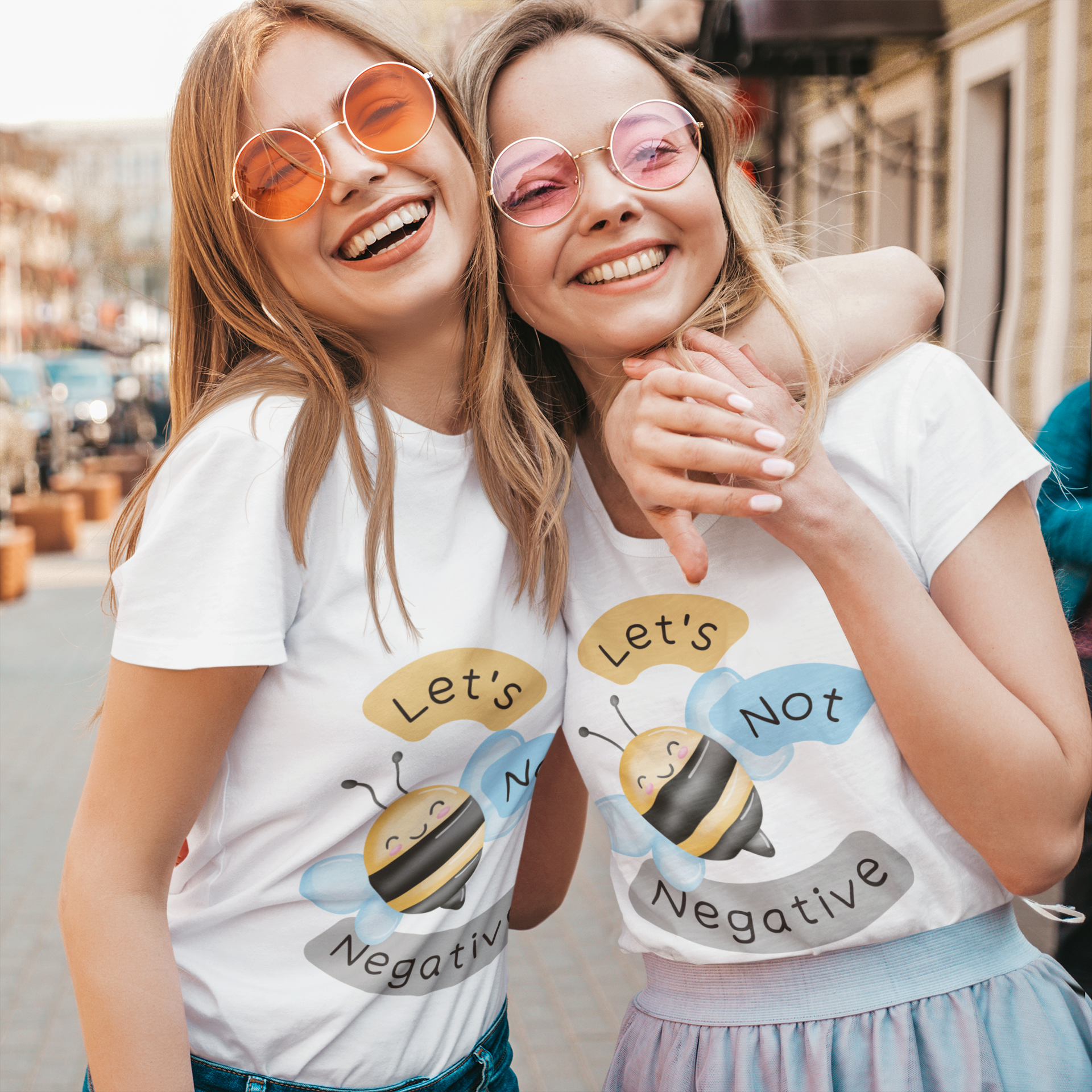 Let's Not Bee Negative -Unisex Premium t-shirt