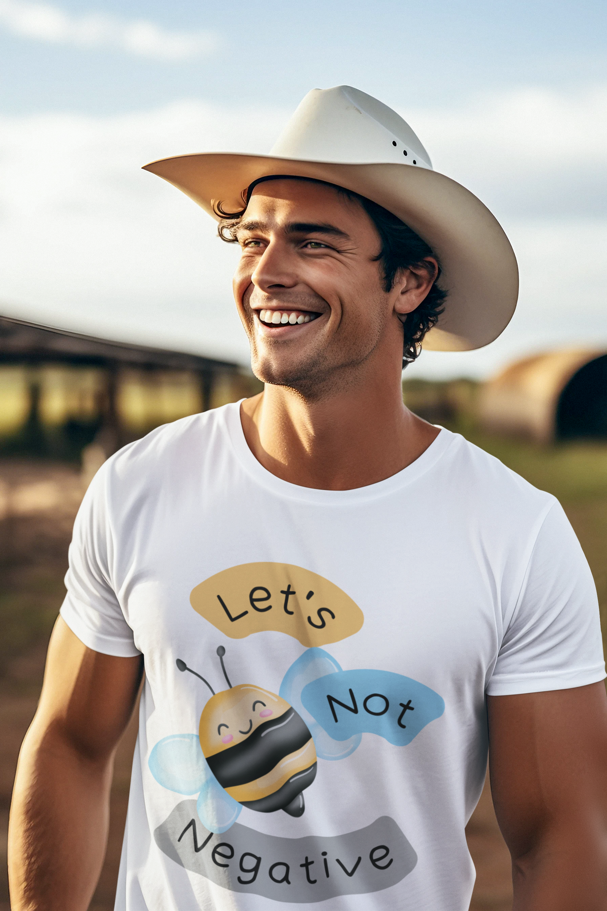 Let's Not Bee Negative -Unisex Premium t-shirt