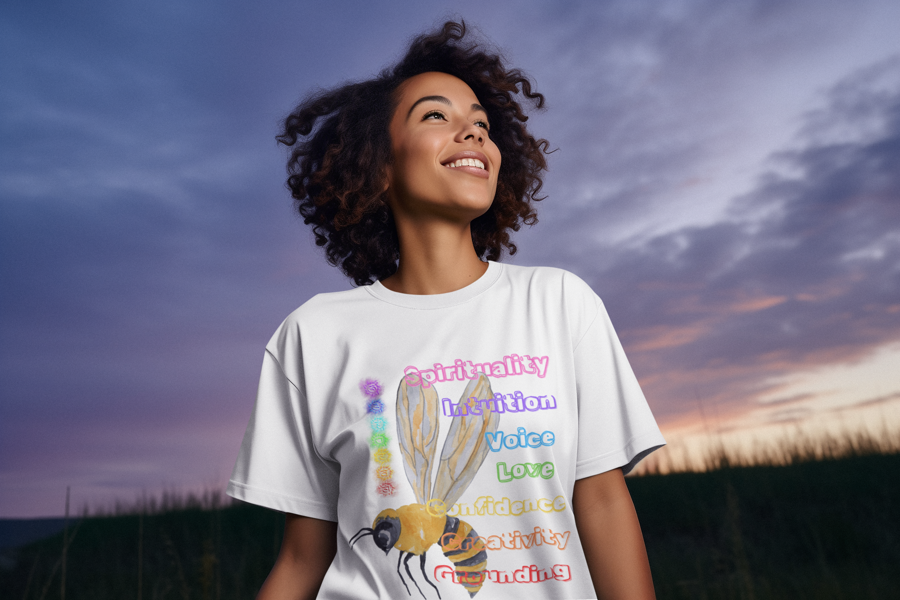 Bee Inspired 7 Chakras- Unisex Premium t-shirt