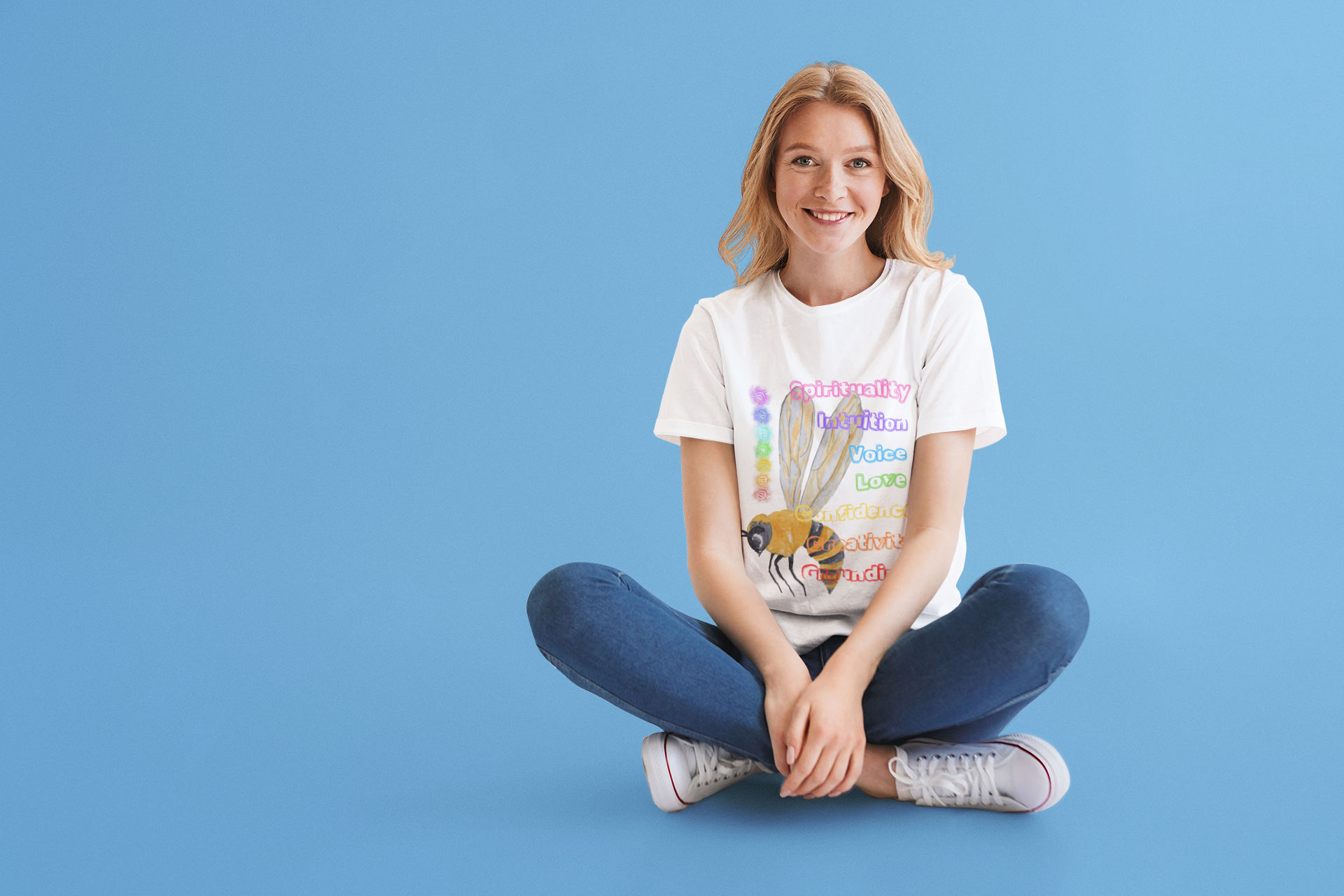 Bee Inspired 7 Chakras- Unisex Premium t-shirt