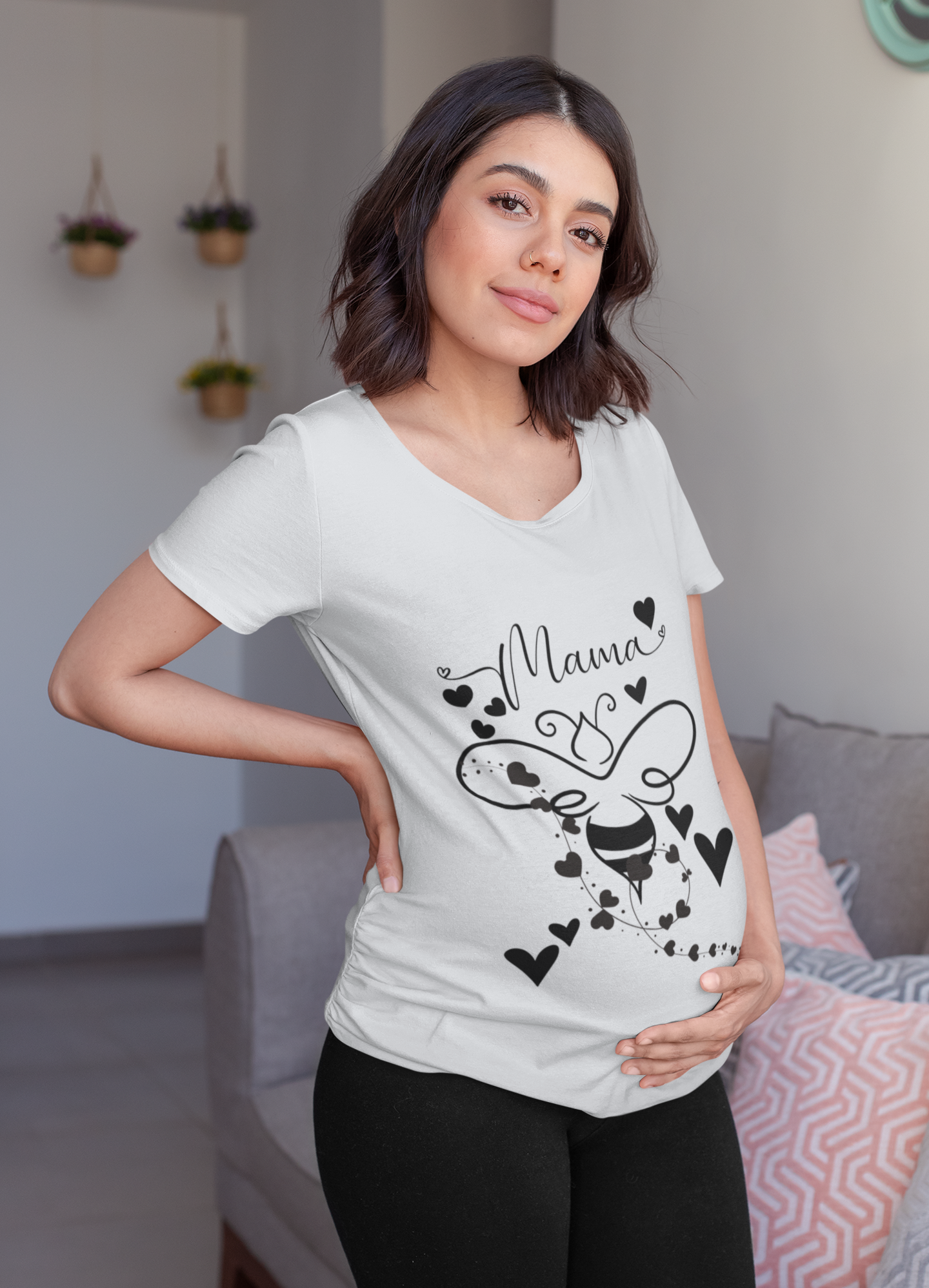 Mama Bee Love - Premium T-Shirt