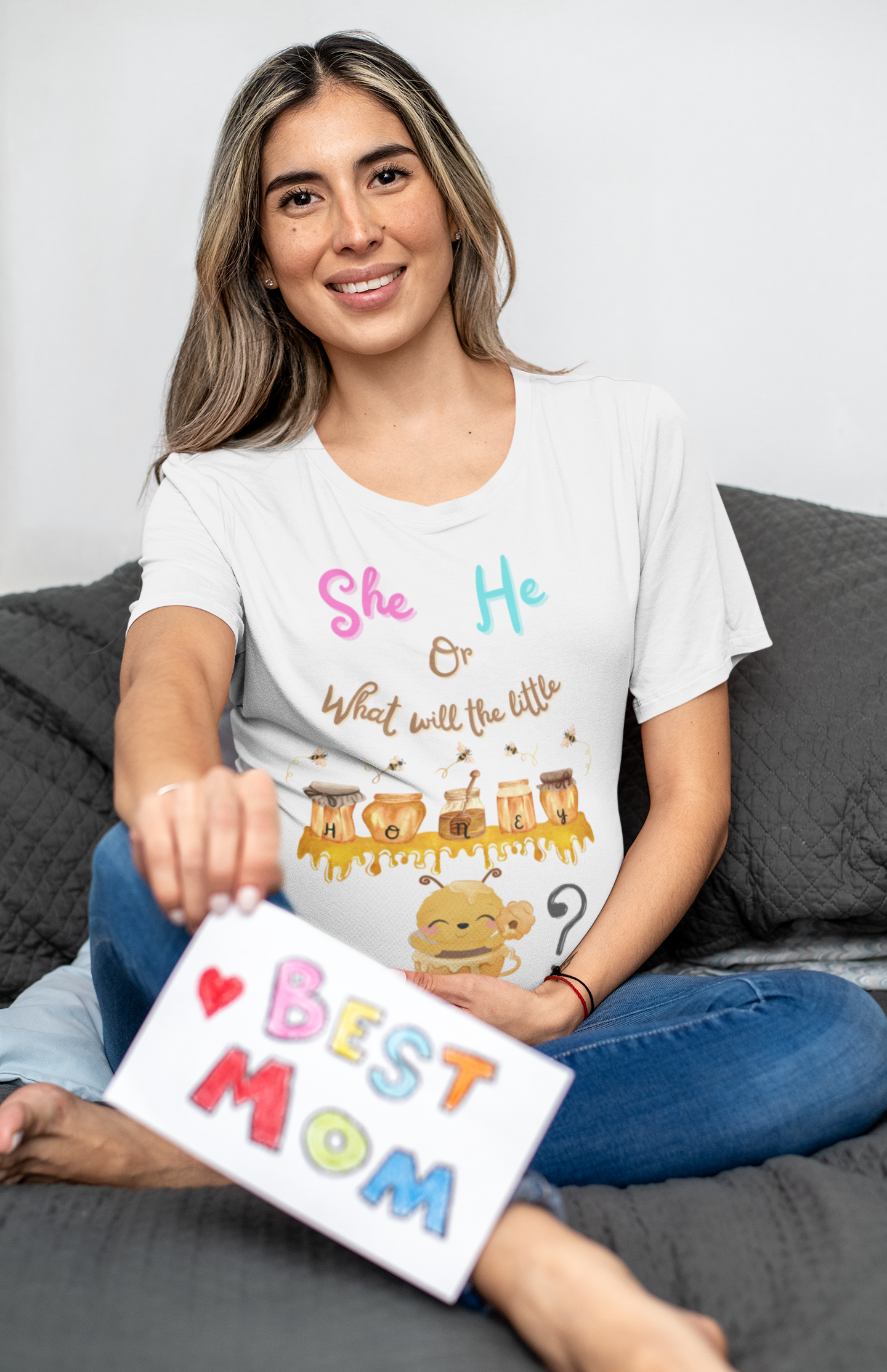 She or He What Will The Little Honey Be Shirt  - Premium T-Shirt