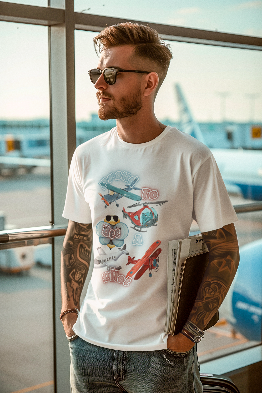 Proud To Bee A Pilot- Unisex Premium t-shirt