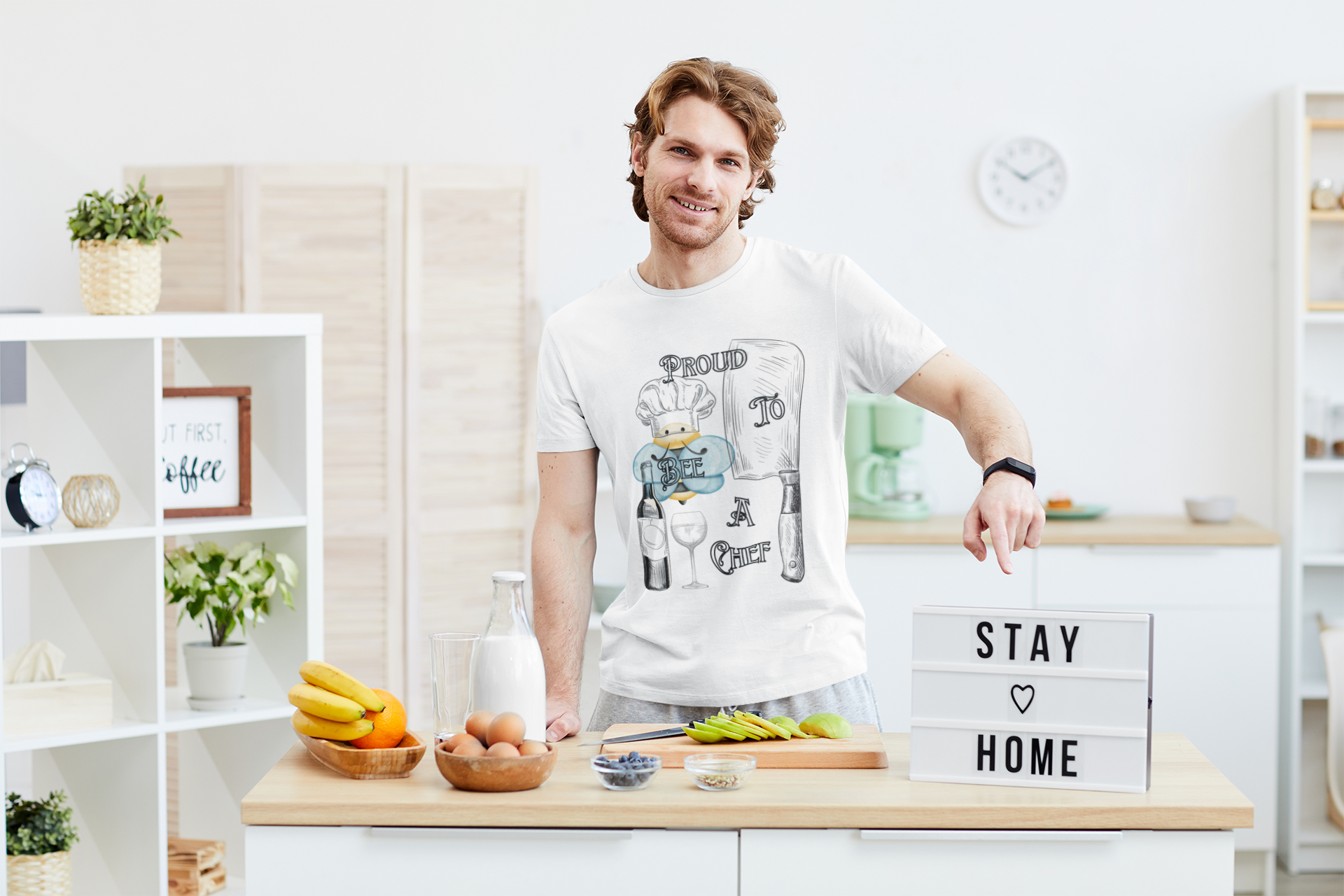 Proud to Bee a Chef  - Premium T-Shirt