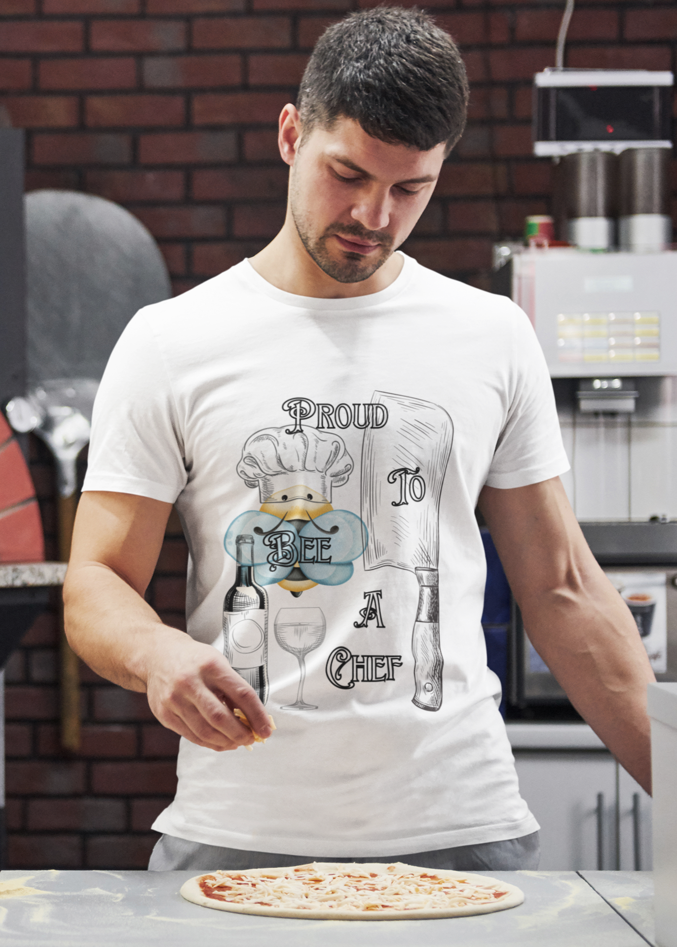 Proud to Bee a Chef  - Premium T-Shirt