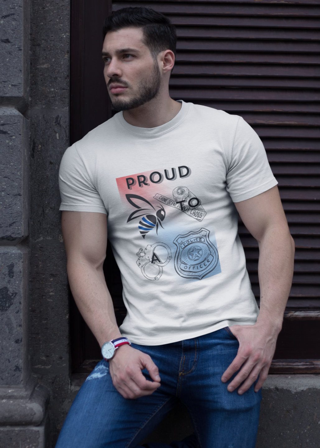 Proud To Bee A Police Officer- Unisex Premium t-shirt