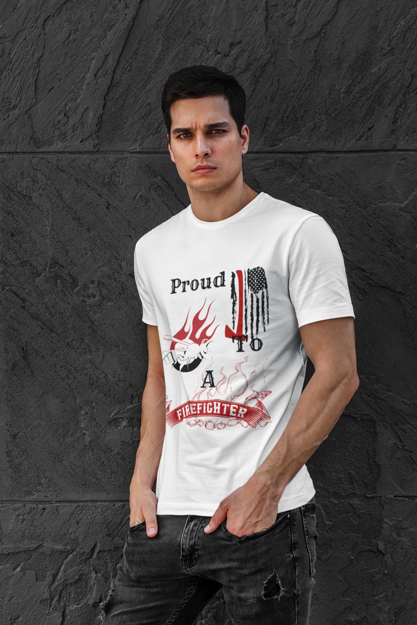 Proud To Bee A Firefighter -Unisex Premium t-shirt