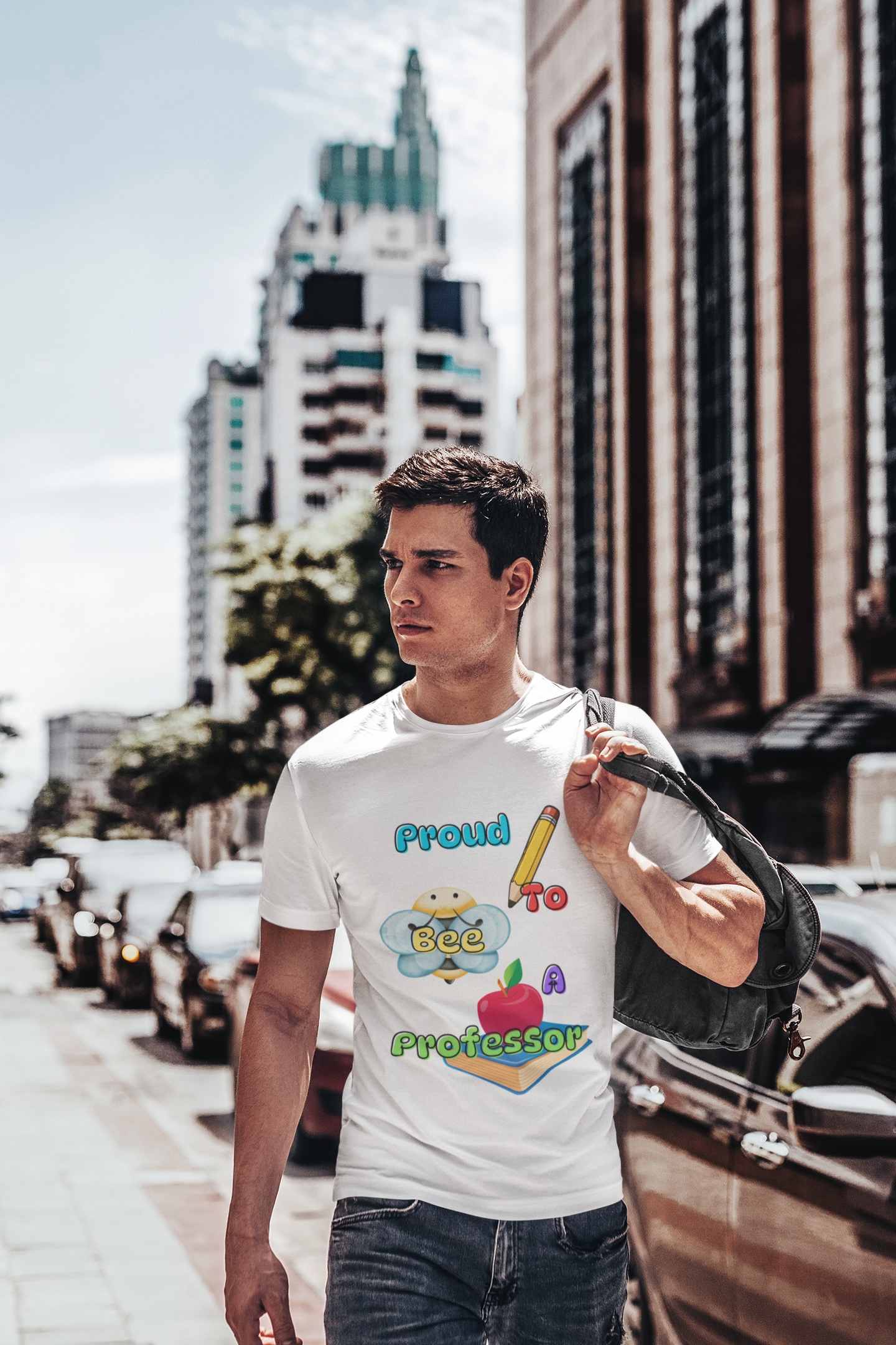 Proud to Bee a Professor - Premium T-Shirt