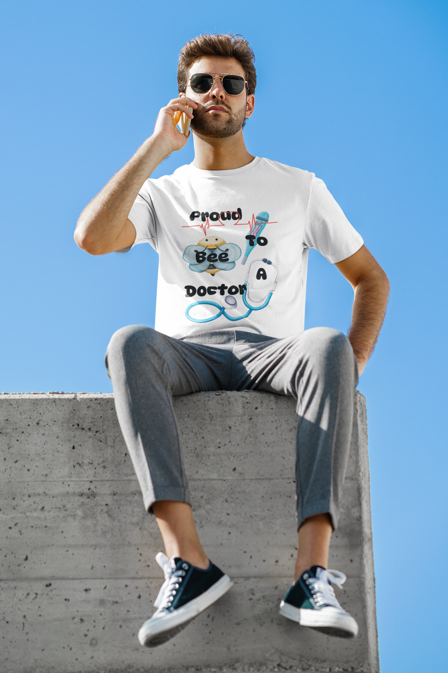 Proud To Bee A Doctor- Unisex Premium t-shirt