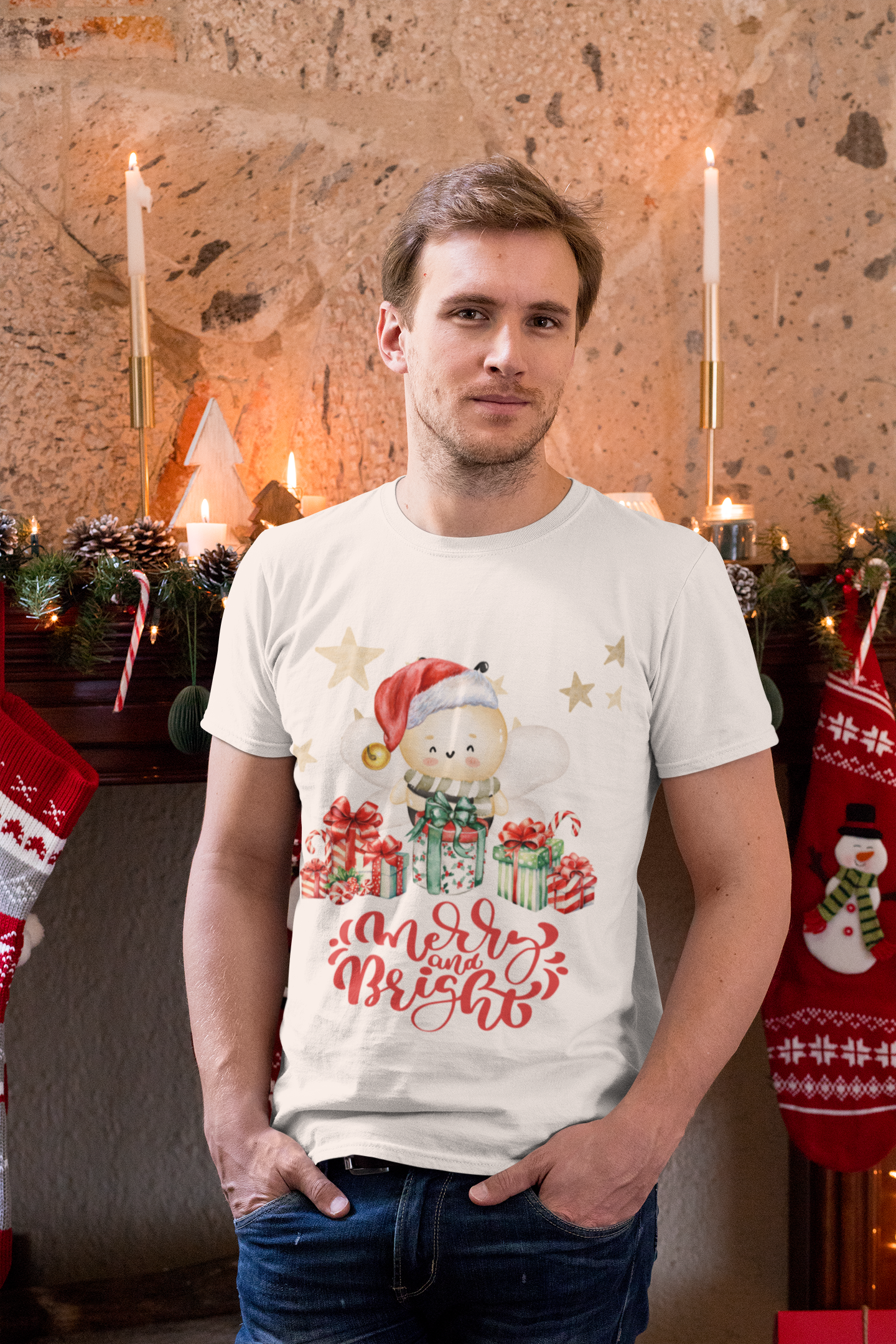 Bee Merry and Bright- Unisex Premium t-shirt